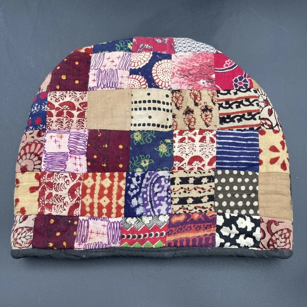 Vintage Patchwork Teapot Cozy Quilted Tea Pot Warmer Cottagecore Floral